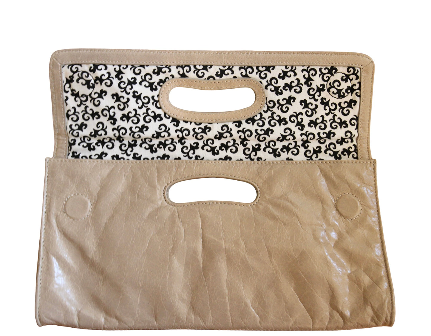 Gifting Estate Handbag Hobo Cream Fold Over Clutch Purse