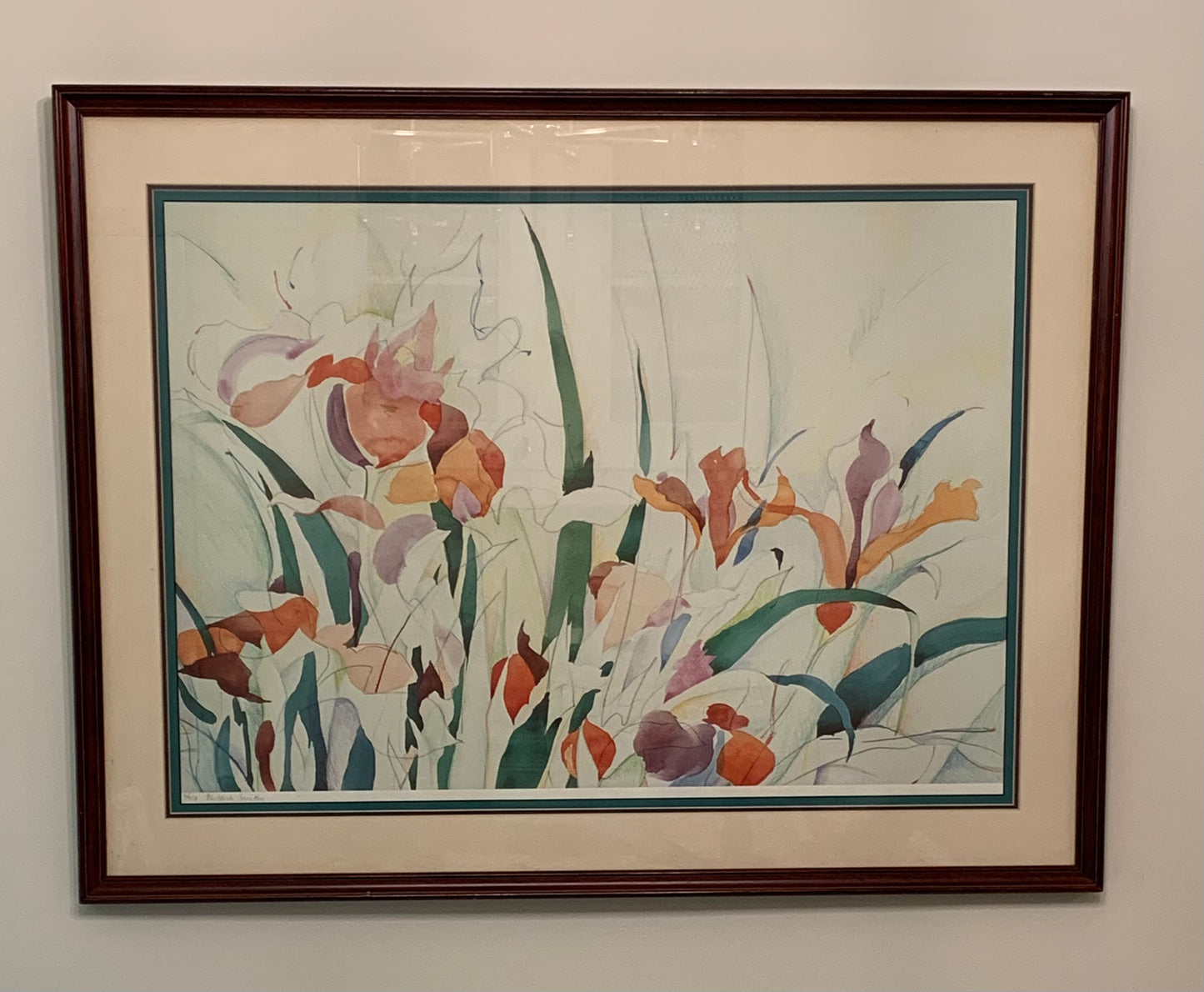 Vintage Artwork Barbara Smith Flowers Lithograph Signed & Numbered