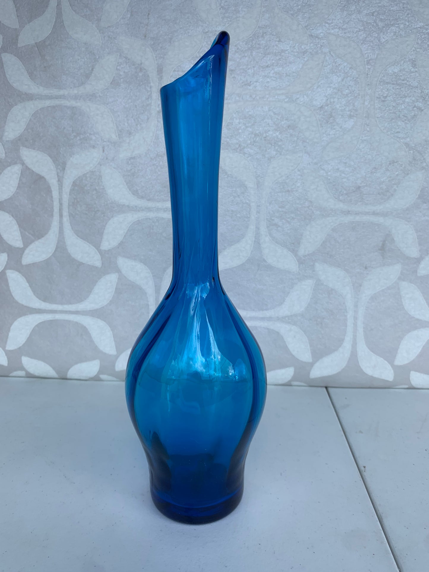Vintage Decor 64D 11'' Turquoise Honey Vase Bud Vase by BLENKO