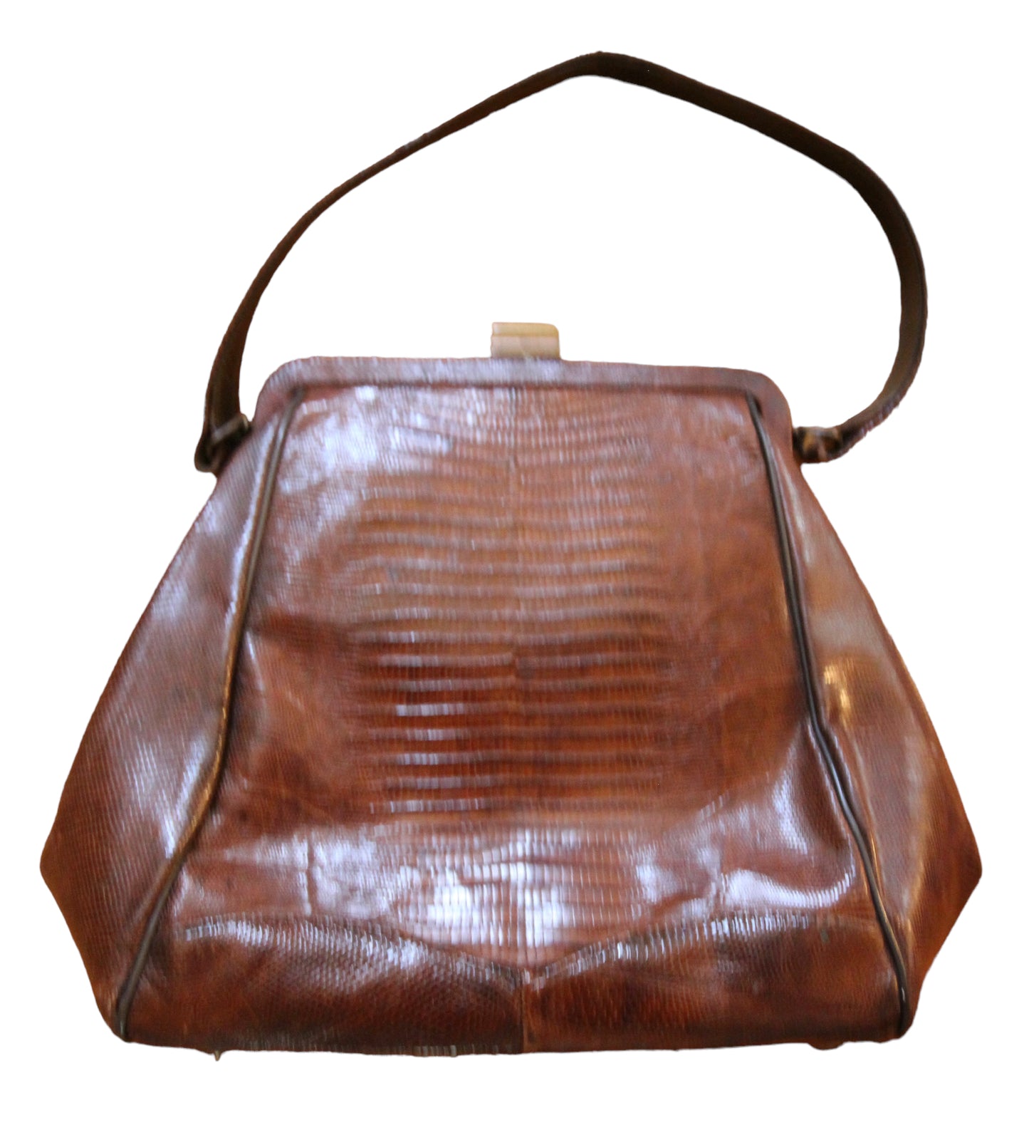 Gifting Vintage Handbag Chocolate Alligator Frame
