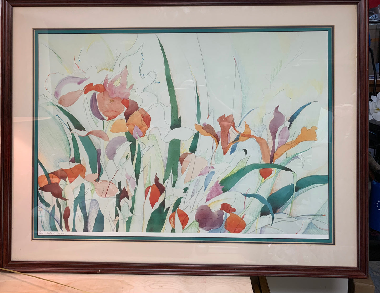 Art Work Barbara Smith Flowers Lithograph Signed & Numbered
