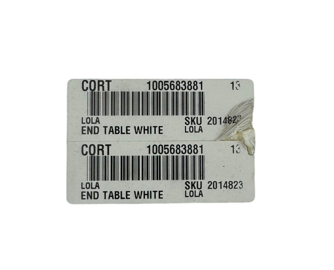 Estate 2016 Cort White Top Chrome Table Pair