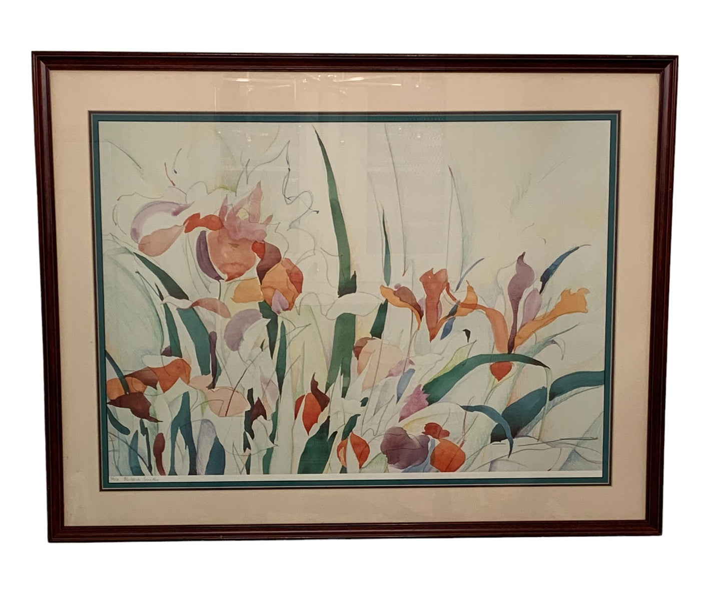 Vintage Artwork Barbara Smith Flowers Lithograph Signed & Numbered