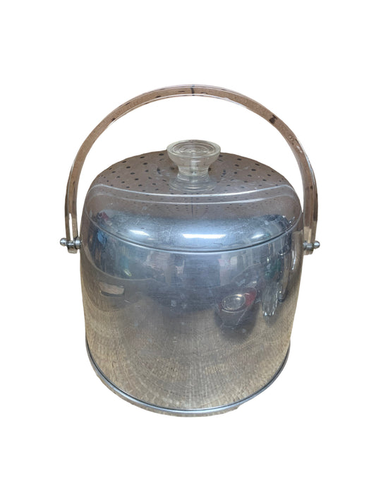 Vintage Kromex Aluminum Ice Bucket Handle and Lid