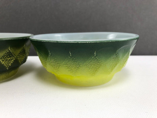 Vintage Anchor Hocking Cereal Bowl Kimberly Light Green and Dark Green