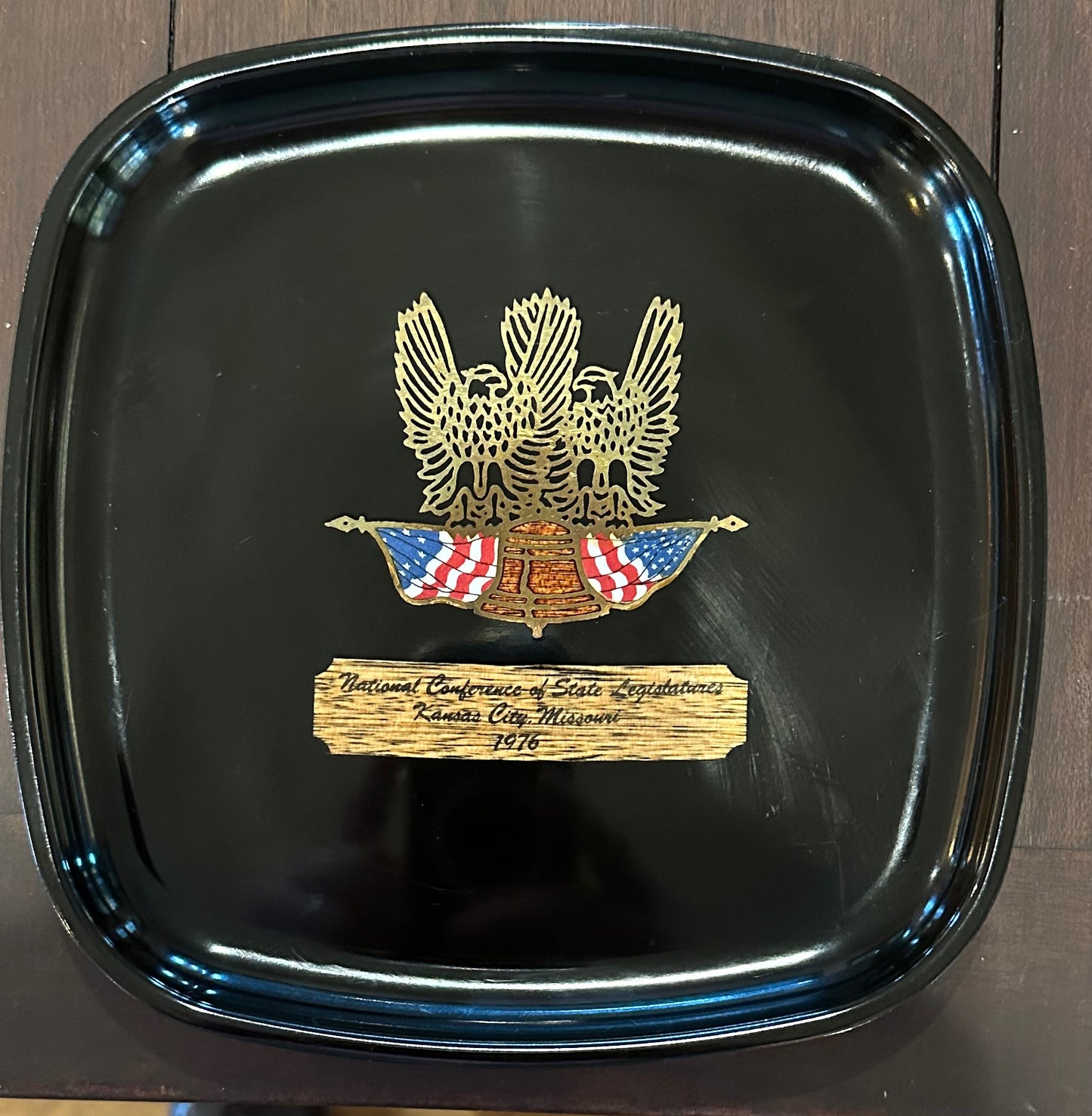 Monterey Couroc 1976 National Conference of State Legislatures Black Resin Tray