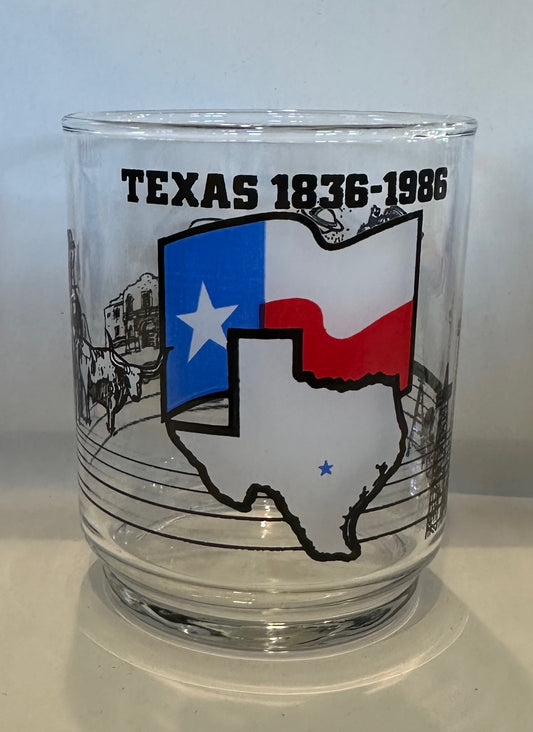 Texas Sesquicentennial 1836-1986 Rocks/Drinking Glasses (Set of 4)