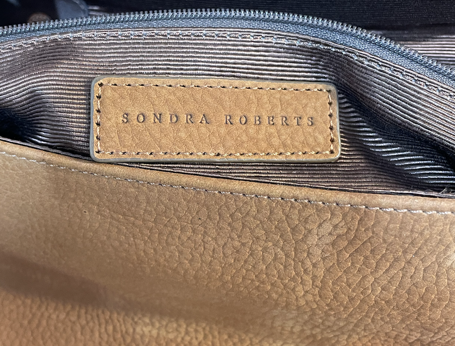 Gifting Estate Handbag Sondra Roberts Suede Fold OverClutch Purse