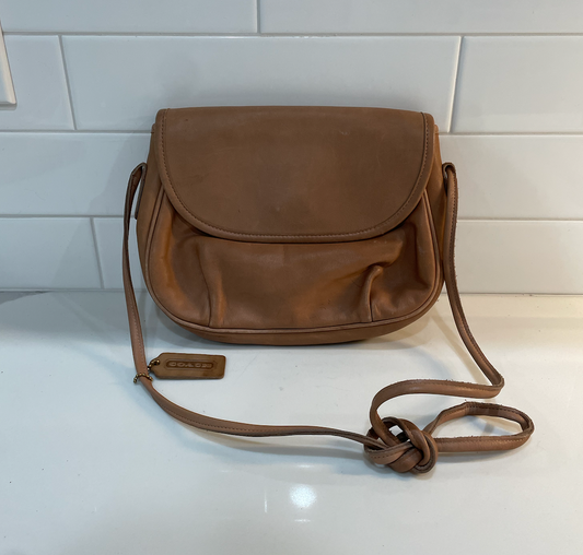 Vintage Coach Handbag Tan Leather Crossbody